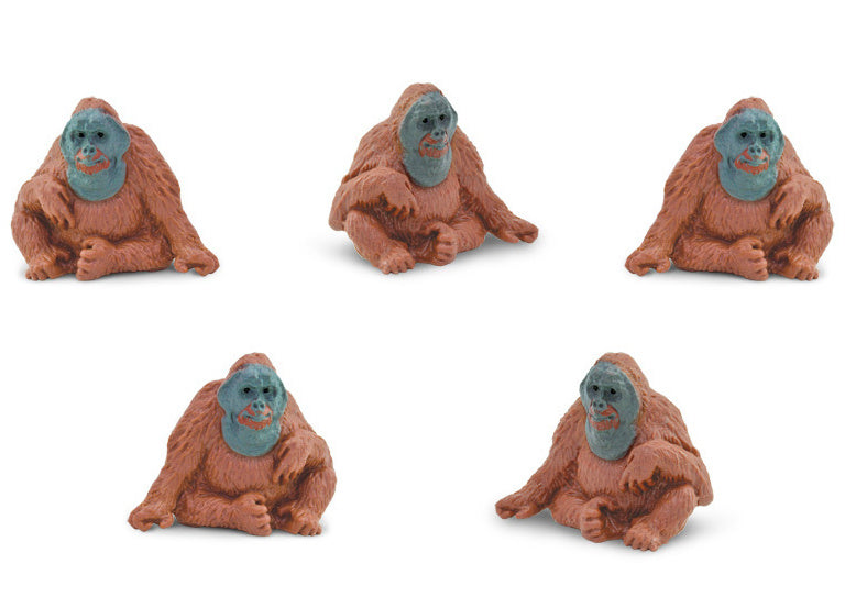 Safari Orang-oetan speelset 2,5 cm bruin 192-delig