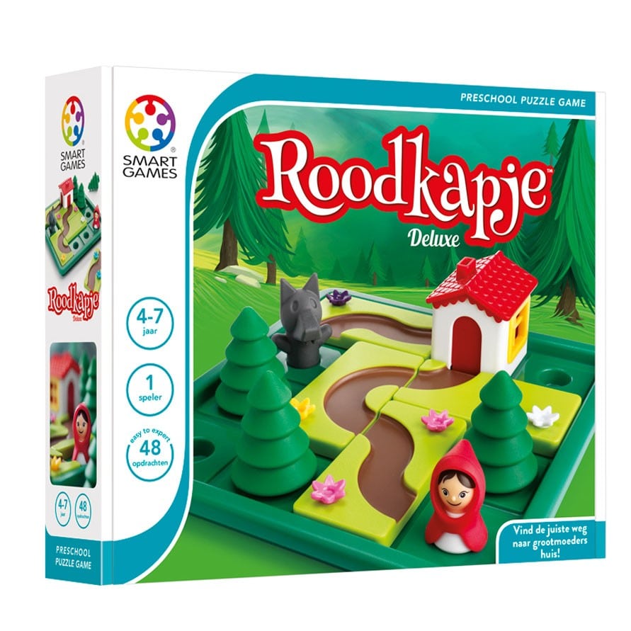 Smart games roodkapje de luxe vind de juiste weg naar grootmoeder’s huis.