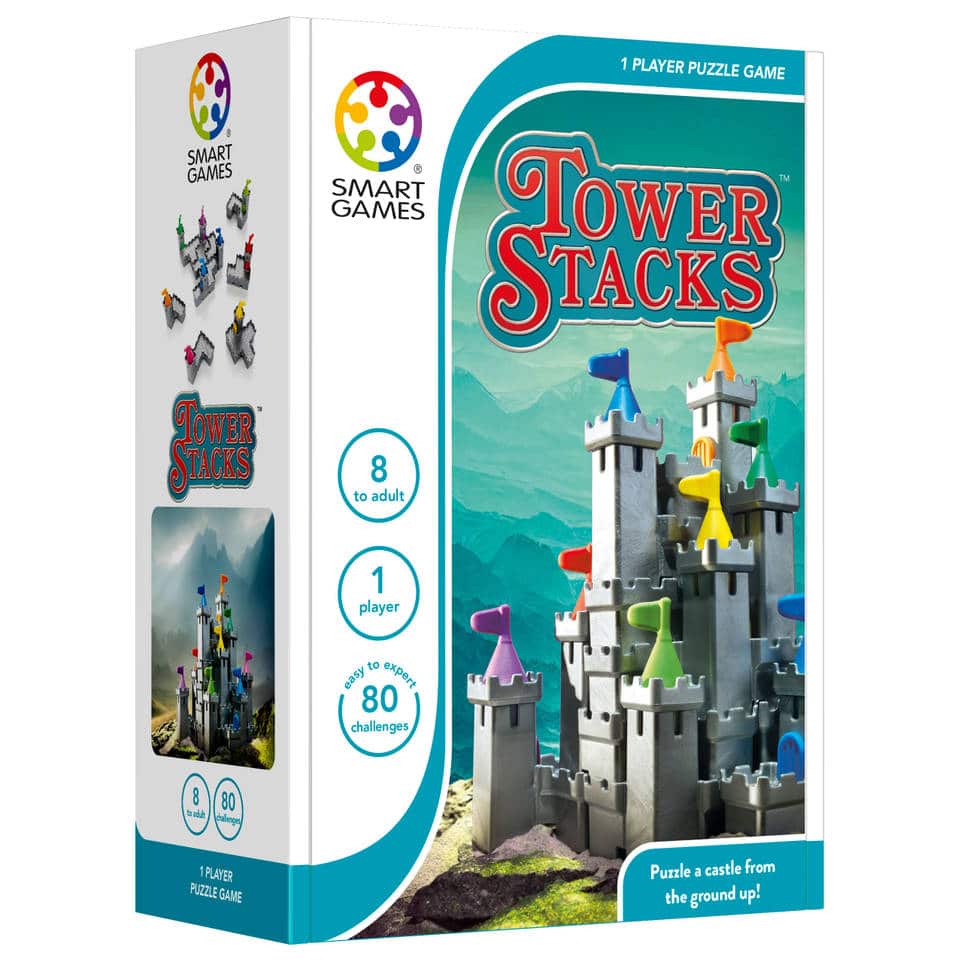 Smart games tower stacks bouw een kasteel met deze tower stacks puzzel