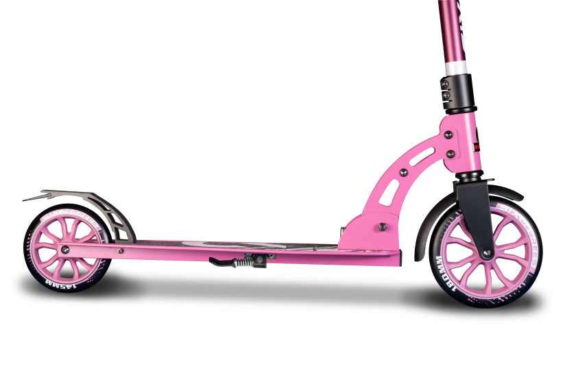 Six degrees 2-wiel Kinderstep Opvouwbaar Voetrem Roze Zwart