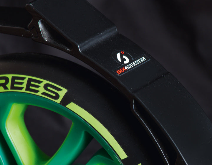Six degrees 2-wiel Step Opvouwbaar Voetrem Lichtgroen Wit