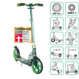Six degrees 2-wiel Step Opvouwbaar Voetrem Lichtgroen Wit