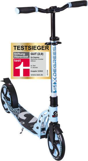 Six degrees 2-wiel Step Opvouwbaar Voetrem Pastelblauw Zwart
