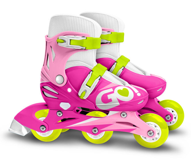 Skids control Inline Skates Verstelbaar Roze Wit maat 27-30