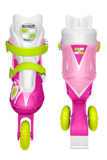 Skids control Inline Skates Verstelbaar Roze Wit maat 27-30