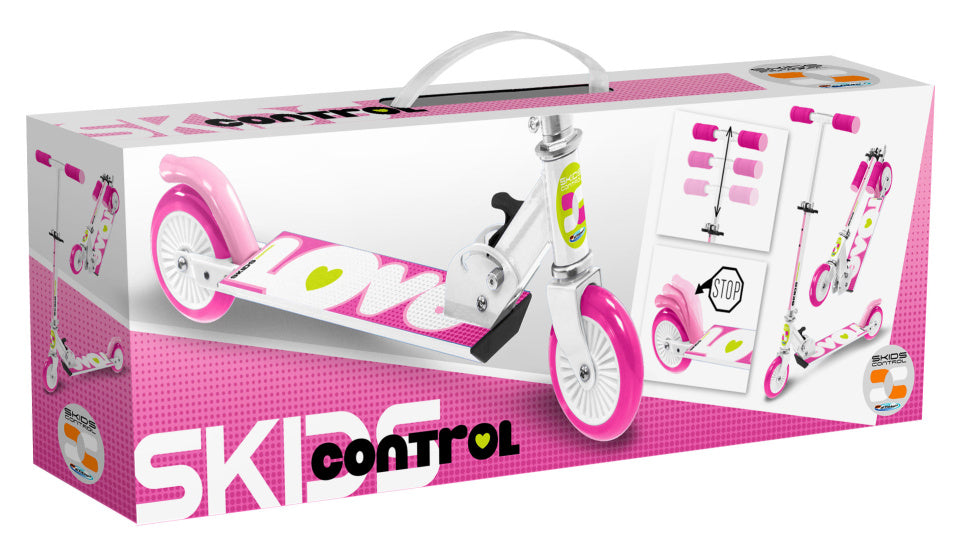 Skids control Vouwstep Love voetrem meisjes roze