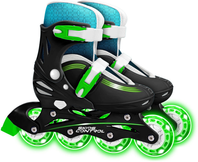 inline skates hardboot verstelbaar zwart maat 30-33