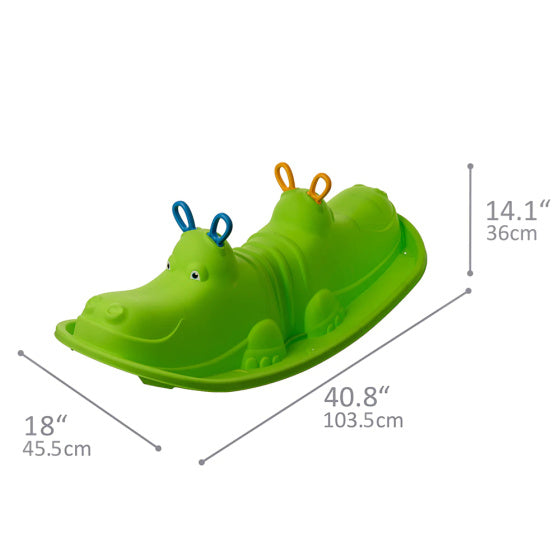 Starplay Hippo Schommelwip voor 1 tot 3 Kinderen 103 cm Groen