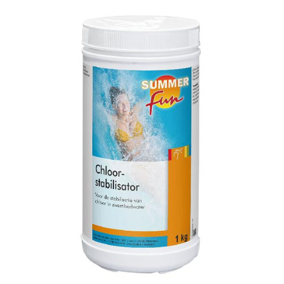 Summer fun Chloor Stabilisator voor Zwembad 1 kg Wit