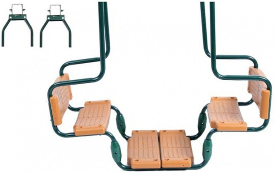 SwingKing Duoschommel 250 270 cm Staal Groen Naturel