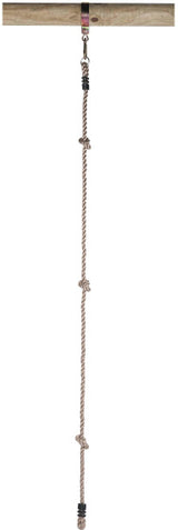 SwingKing Klimtouw met 3 Knopen en 1 Ring 180 cm Naturel