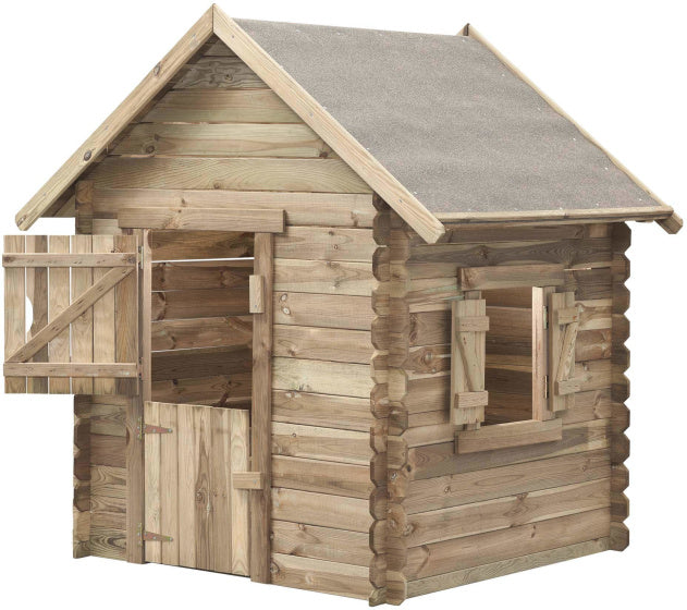 SwingKing Louise Houten Speelhuisje 120 x 120 x 160 cm Naturel