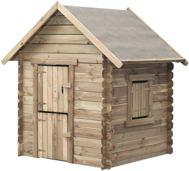 SwingKing Louise Houten Speelhuisje 120 x 120 x 160 cm Naturel