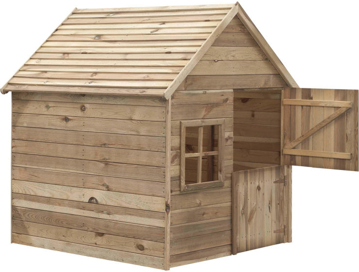 SwingKing Louise Houten Speelhuisje 120 x 120 x 160 cm Naturel