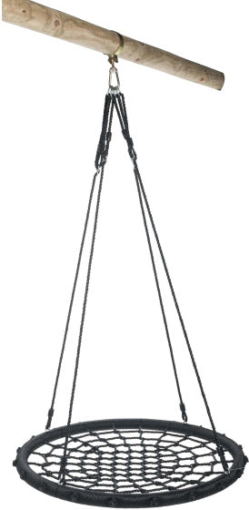 SwingKing Nestschommel voor 1 tot 2 Kinderen Ø 100 cm Zwart