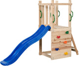 SwingKing Mari Speeltoestel met Glijbaan Hout Naturel Blauw