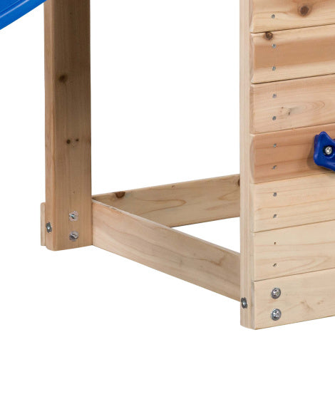 SwingKing Mari Speeltoestel met Glijbaan Hout Naturel Blauw