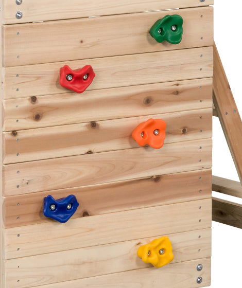 SwingKing Mari Speeltoestel met Glijbaan Hout Naturel Blauw