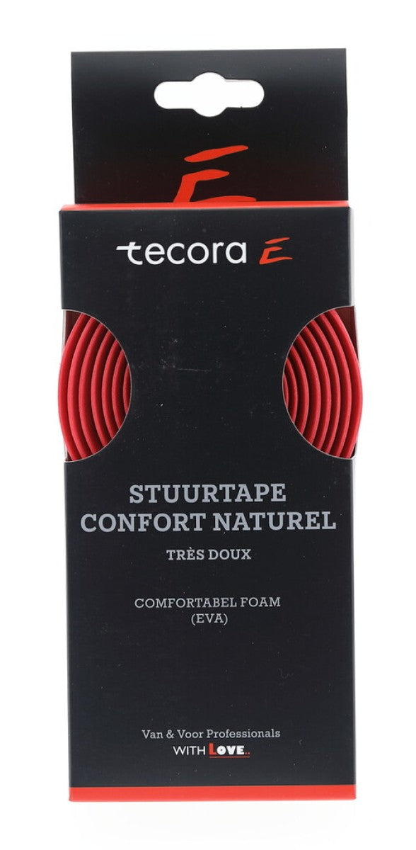 Tecora  e stuurlint confort naturel, ø2,5x30mm, 1.8m, rood