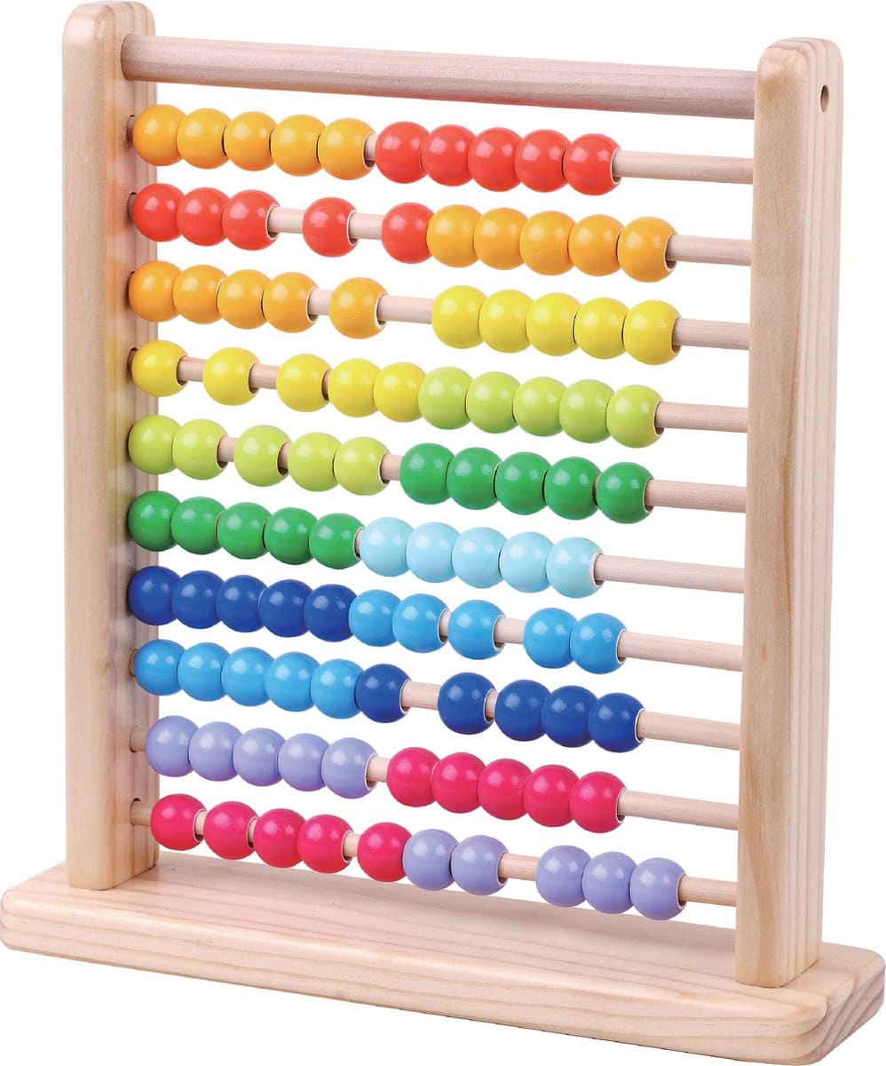 Van der doelen houten telraam 10 x 10 kralen