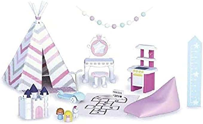 Famosa mymy city speelhuis, meubelset voor mymy speelkamer met tent