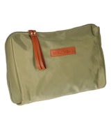 Traveller toilettas beauty bag groen bruin 30cm x 20cm