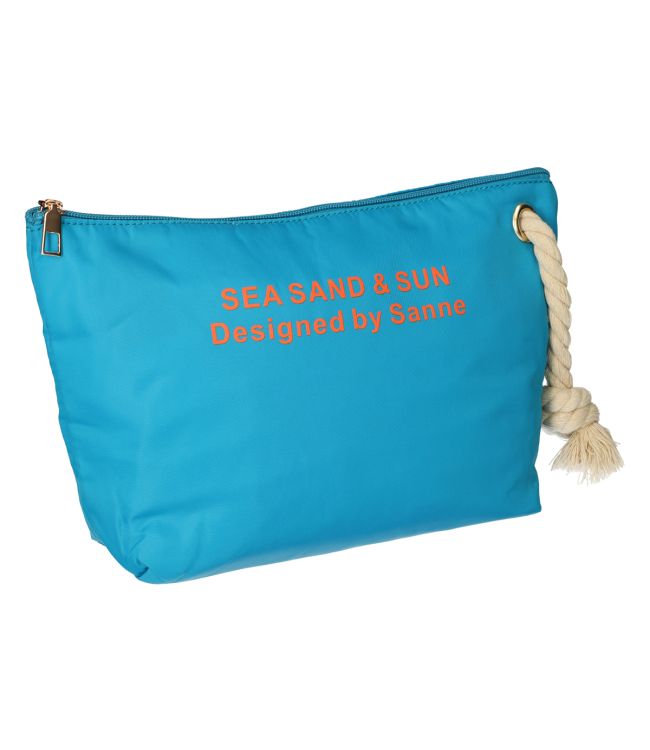 Traveller toilettas sea, sand sun blauw oranje 30cm x 19.5cm