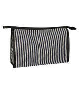 Traveller toilettas stripe blauw creme 30x20cm