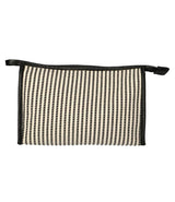 Traveller toilettas stripe zwart creme 30x20cm