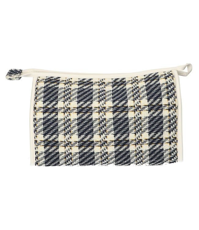 Traveller toilettas tweed ruit 26x16cm