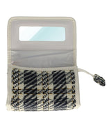 Traveller spiegeltas tweed ruit 16.5x11cm