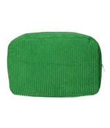 Traveller toilettas rib stof groen 28x17cm