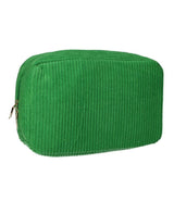Traveller toilettas rib stof groen 28x17cm