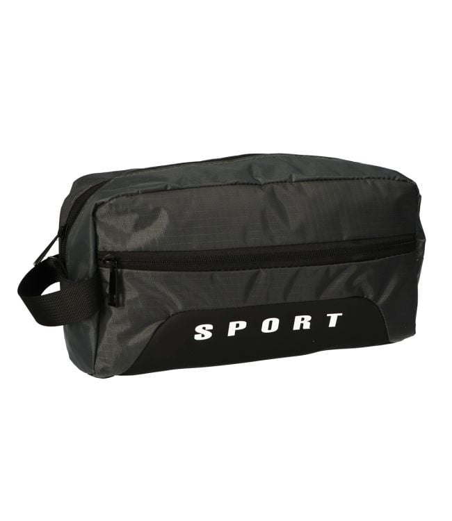 Traveller toilettas sports box donkergrijs 30x19.5cm