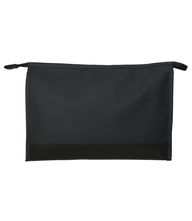 Traveller toilettas rubberen bodem zwart 35x24cm