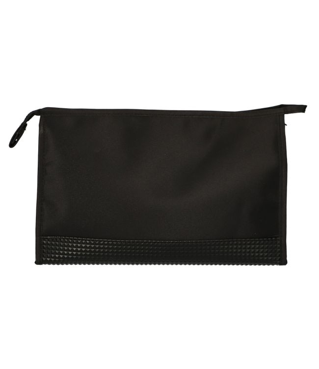 Traveller toilettas rubber zwart 30x19.5cm