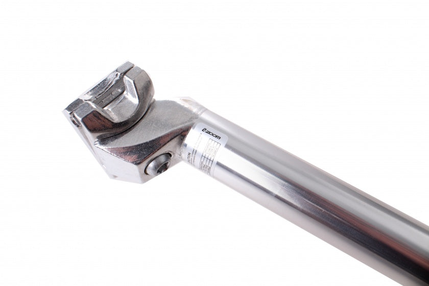 zadelpen vast 27.2 x 350 mm aluminium zilver