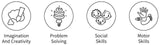 Tooky toy A Wonderful Day Educatief Houten Magneetbord 108-delig