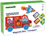 Tooky toy Educatief Houten Magneetbord Transport 80-delig