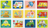 Tooky toy Educatief Houten Magneetbord Transport 80-delig