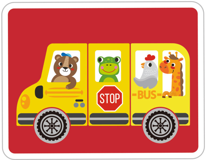 Tooky toy Educatief Houten Magneetbord Transport 80-delig