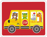 Tooky toy Educatief Houten Magneetbord Transport 80-delig