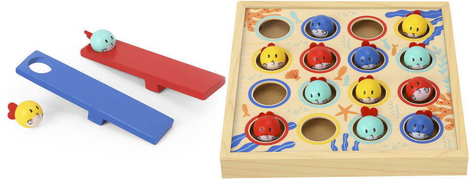 Tooky toy Flying Fish Diving Houten Behendigheidsspel 19-delig