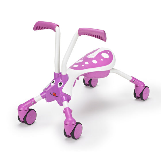The bugs scramblebug bubblegum loopfiets met 4 wielen junior roze wit