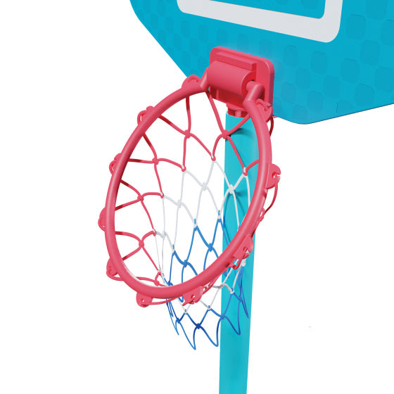 Swingball first basketbalpaal met all surface basis blauw rood