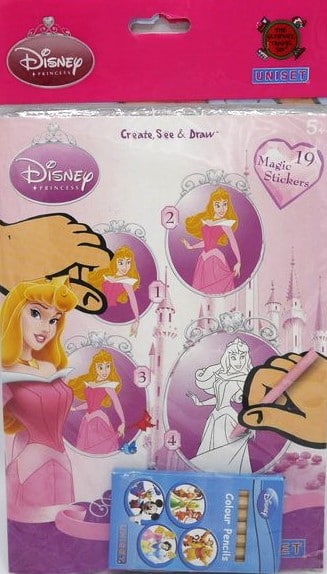 Van der doelen disney princess raamstickers met panorama om in te kleuren
