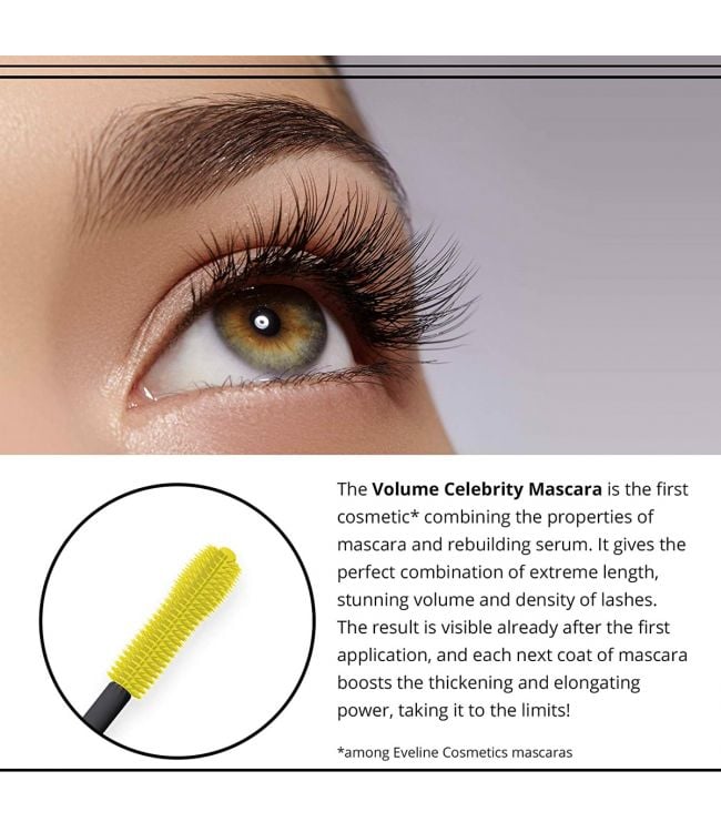 Eveline volume celebrities mascara zwart 9ml