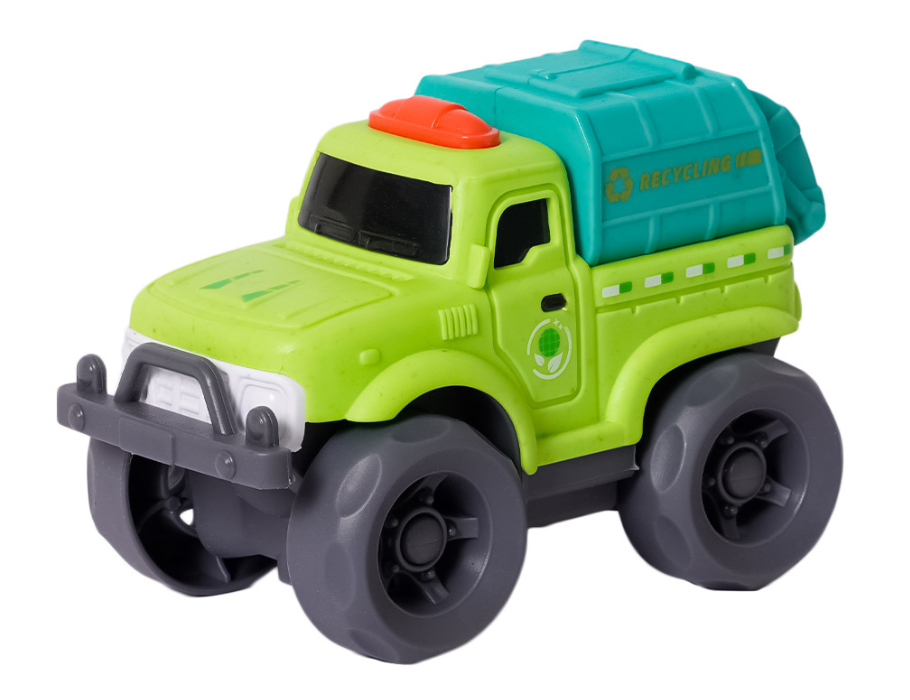 Bio speelgoed bioplastic vuilniswagen