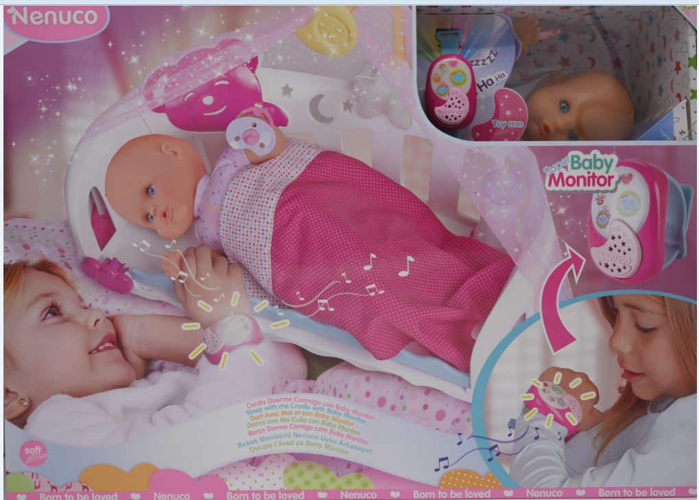 Famosa nenuco slaap met mij nenuco met baby monitor, baby pop bedje