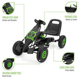 Xootz Viper Go Kart Skelter Junior Zwart Groen
